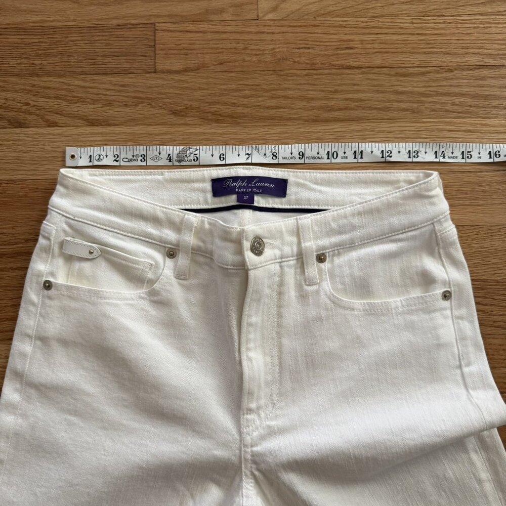 Ralph Lauren Purple Label Slim Fit 105 White Jeans - Picture 3 of 11